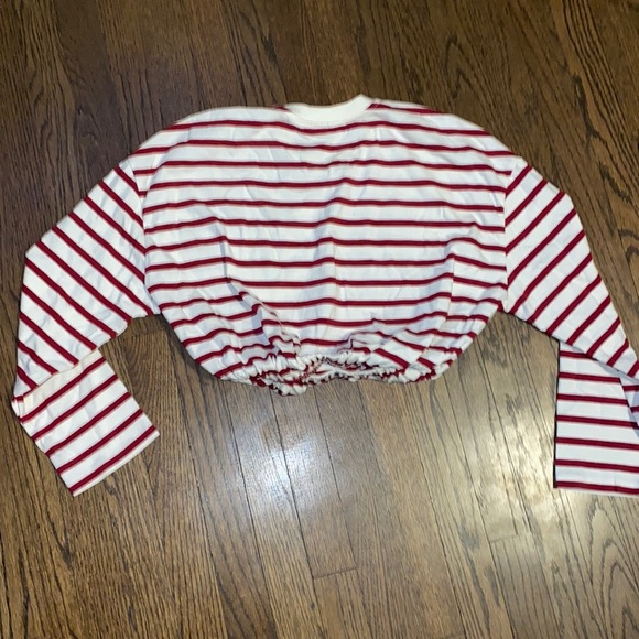 Zara Stripe Elastic Crop Top - Picture 4 of 5